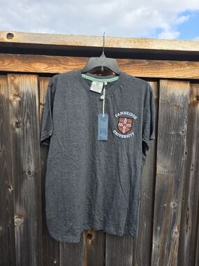Charcoal Gray Crest Short Sleeve Tee